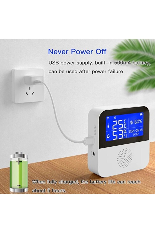 Smart Thermostat WiFi, Temperature and Humidity, LCD Display, Tuya Smart/Smart Life App - White - 6