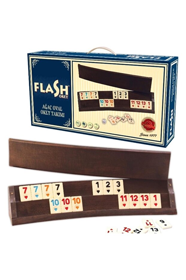 Flash Oval Ağaç Okey Takımı - 1