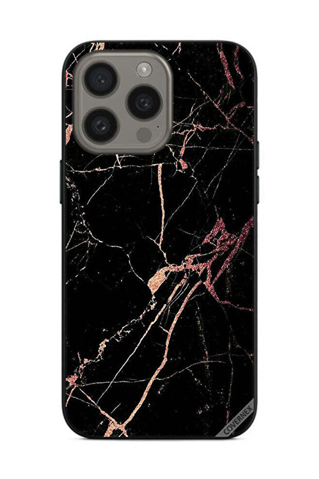غطاء حماية لهاتف Apple iPhone 15 Pro Max بنمط رخامي متشقق