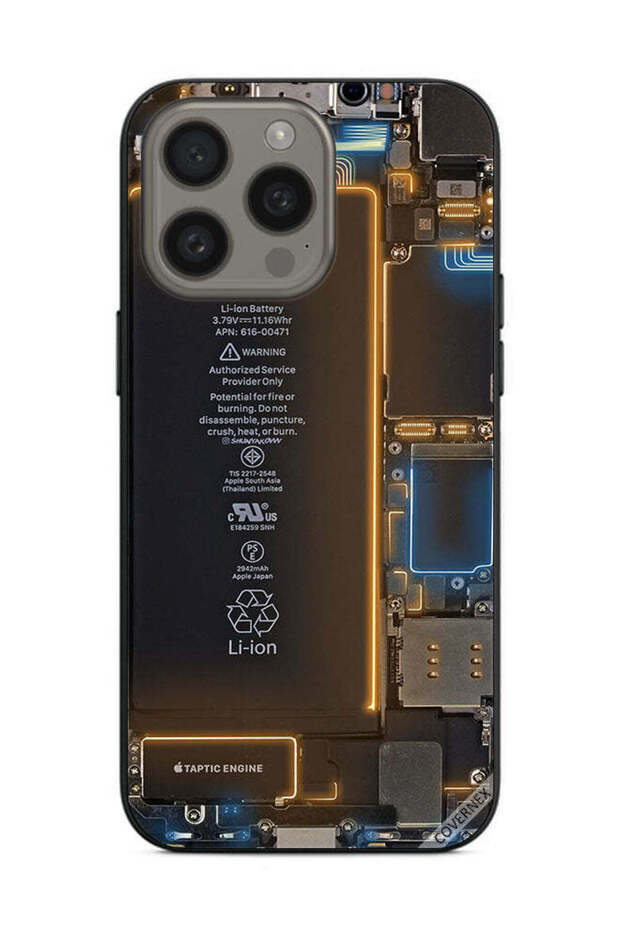 غطاء حماية لهاتف Apple iPhone 15 Pro Max بنمط داخلي خلفي