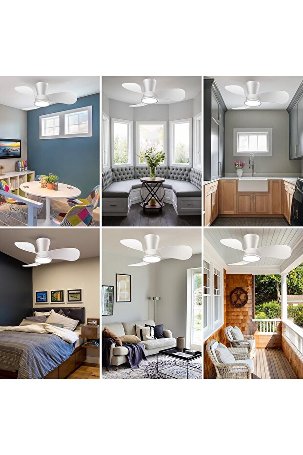 Ceiling fan with lighting, 6 speeds, 30 dB, diameter 76 cm, 3 color temperatures - 3