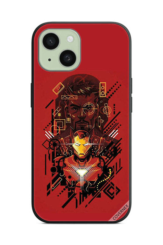 غطاء حماية لهاتف Apple iPhone 15 Plus، رسم الرجل الحديدي
