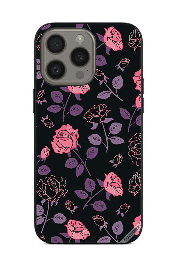 غطاء حماية لهاتف Apple iPhone 15 Pro Max، زهور باستيل قوطية