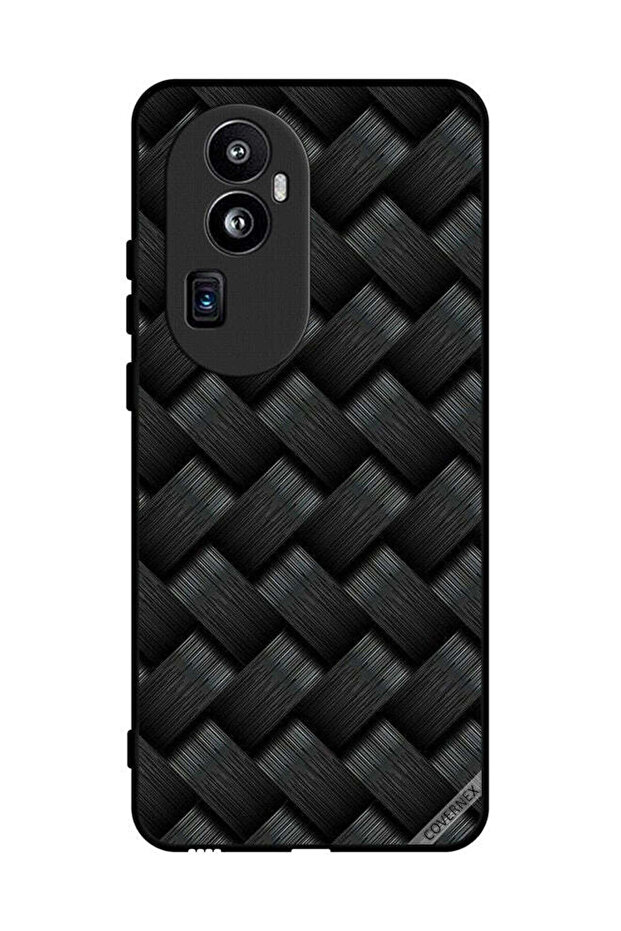 غطاء حماية لهاتف Oppo Reno 10 Pro Plus بنمط خطوط داكنة