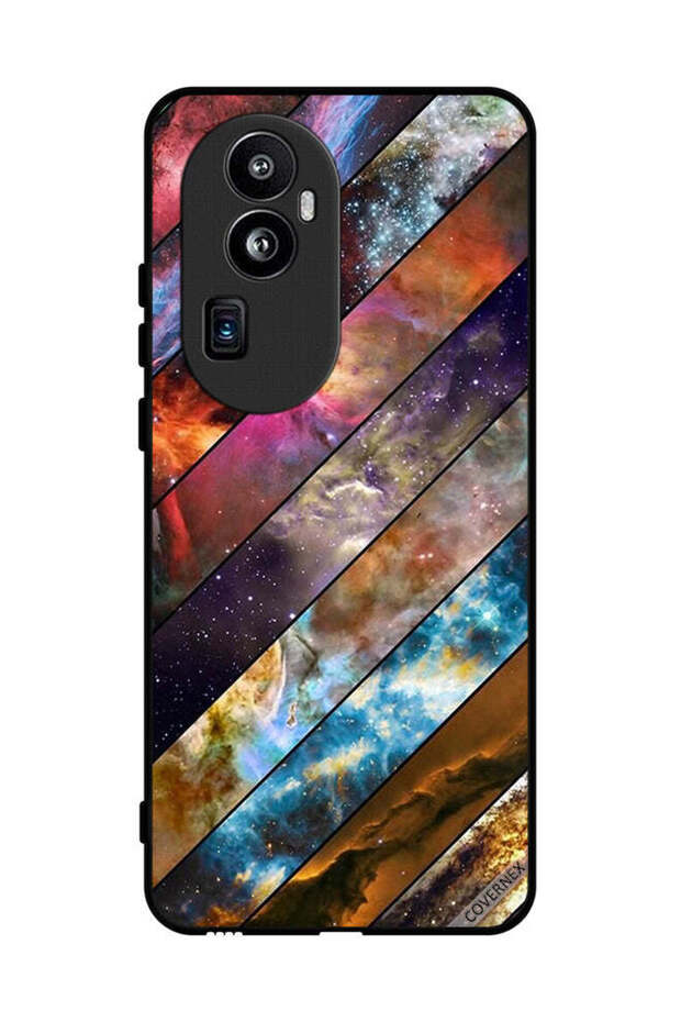 غطاء حماية لهاتف Oppo Reno 10 Pro Plus بنمط مخطط