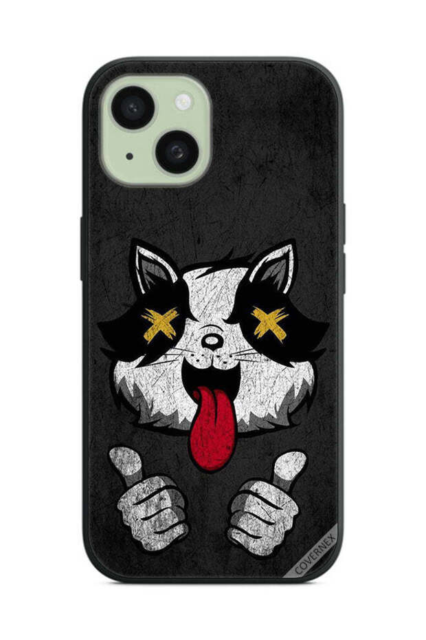 غطاء حماية لهاتف Apple iPhone 15 Plus بتصميم قطة مارشميلو