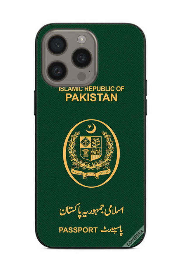 غطاء حماية لهاتف Apple iPhone 15 Pro Max بنمط جواز السفر الباكستاني