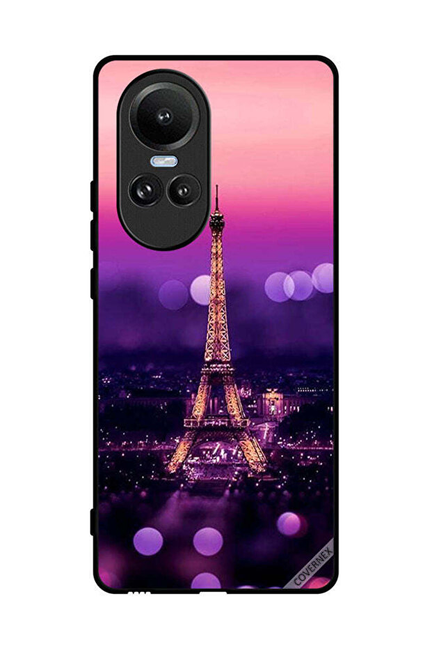 غطاء حماية لهاتف Oppo Reno10 Pro - برج إيفل
