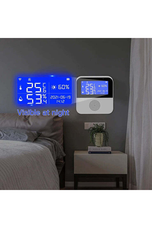 Smart Thermostat WiFi, Temperature and Humidity, LCD Display, Tuya Smart/Smart Life App - White - 4