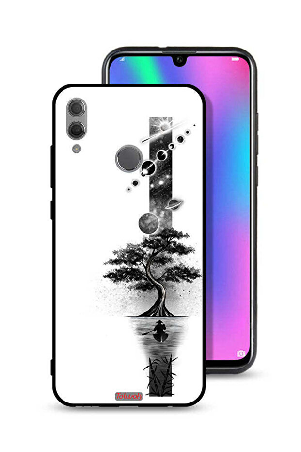 غطاء حماية لهاتف Honor 10 Lite بتصميم فن الأرض والفضاء