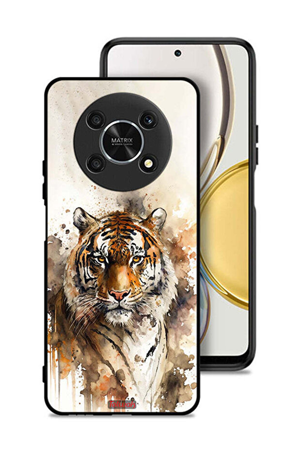 غطاء حماية لهاتف Honor X9 5G بنقشة الفهد التجريدي