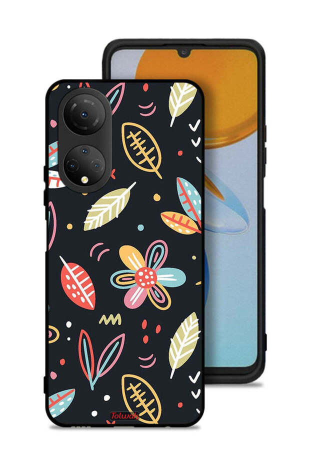 Honor X7 Protective Case Cover Flowers And Leaves Abstract Art