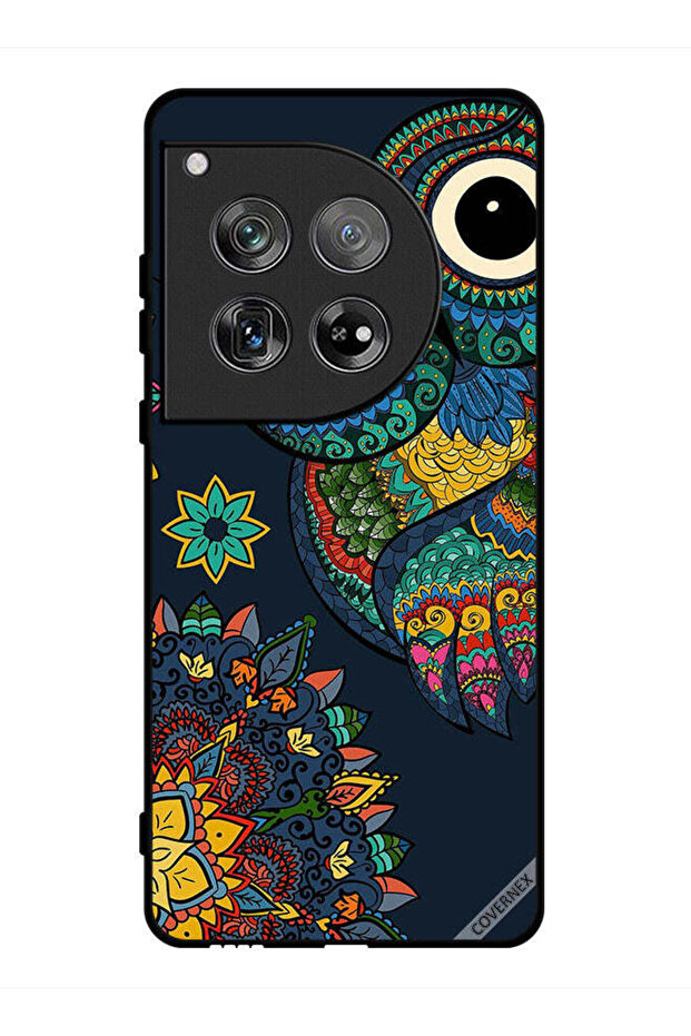 غطاء حماية لهاتف OnePlus 12 بتصميم بومة زهرية