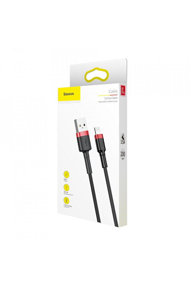 USB to Lightning Data Cable, 1.5A, 2m, Cables (CALKLF-C19) - Red Black - 7