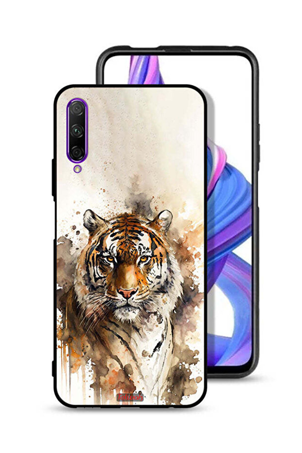 غطاء حماية لهاتف Honor 9X Pro بنقشة الفهد التجريدي