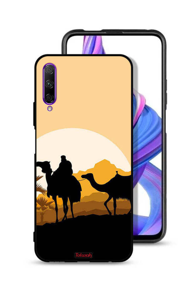 غطاء حماية لهاتف Honor 9X Pro برسومات جمال في الصحراء
