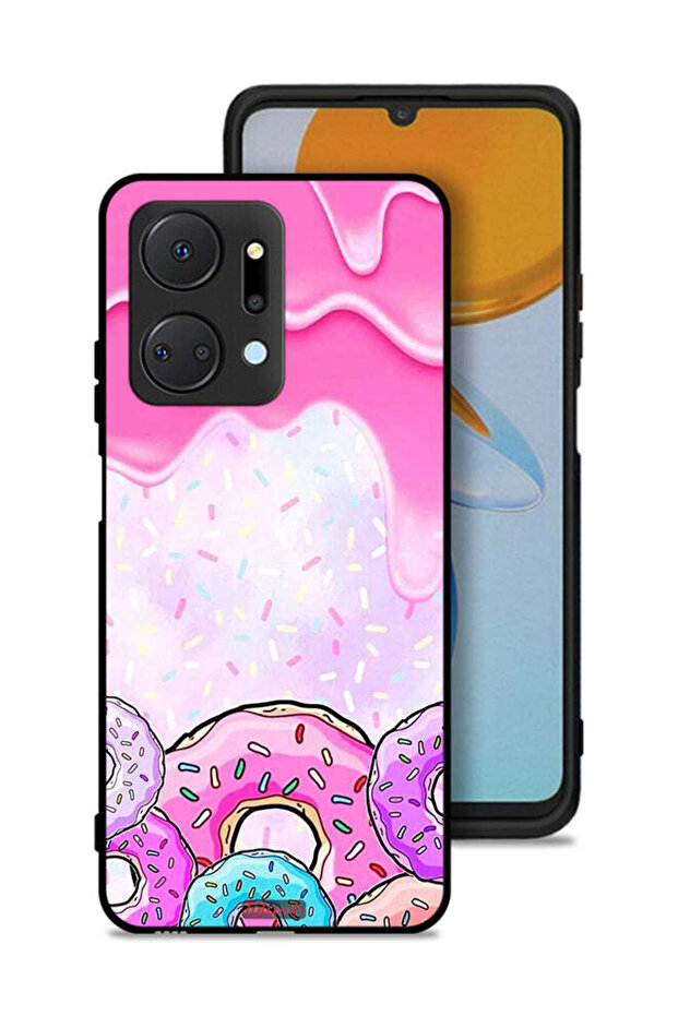 غطاء حماية لهاتف Honor X7a بألوان دونات