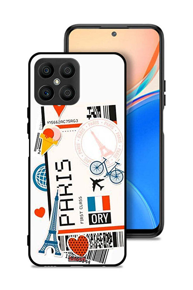 غطاء حماية لهاتف Honor X8 4G - ملصق باريس