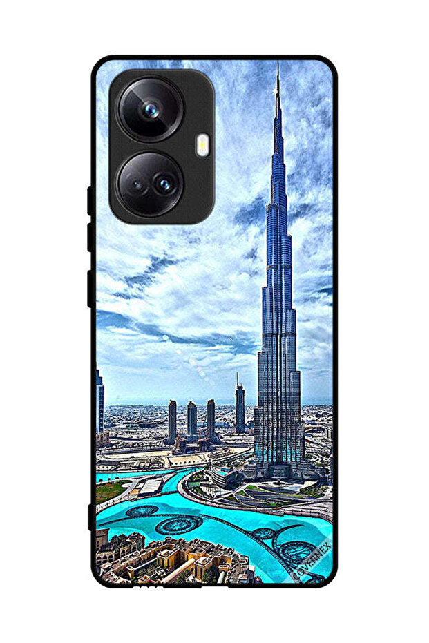 غطاء حماية لهاتف Realme 10 Pro Plus برج خليفة - غيوم تلامس السحاب
