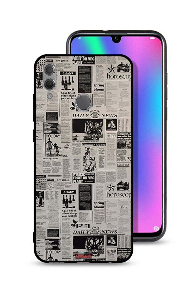 غطاء حماية لهاتف Honor 10 Lite بتصميم صحيفة تسجيلية