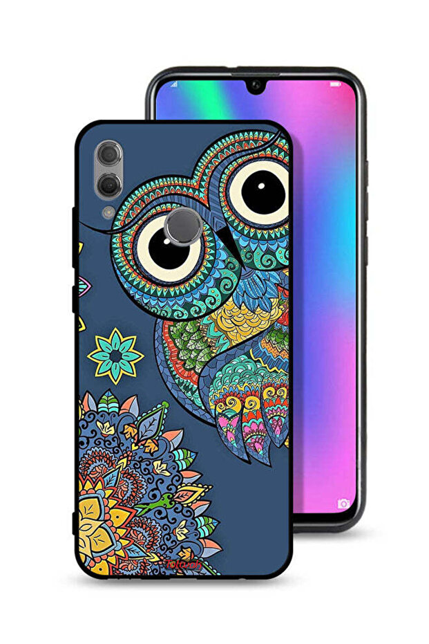 غطاء حماية لهاتف Honor 10 Lite بتصميم بومة زهرية