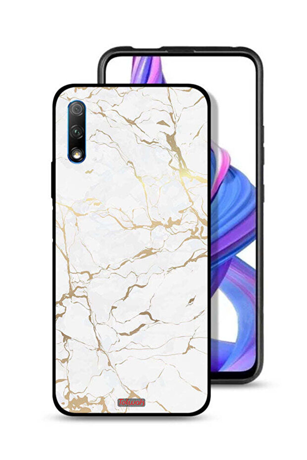 غطاء حماية لهاتف Honor 9X (الصين) بنمط رخامي