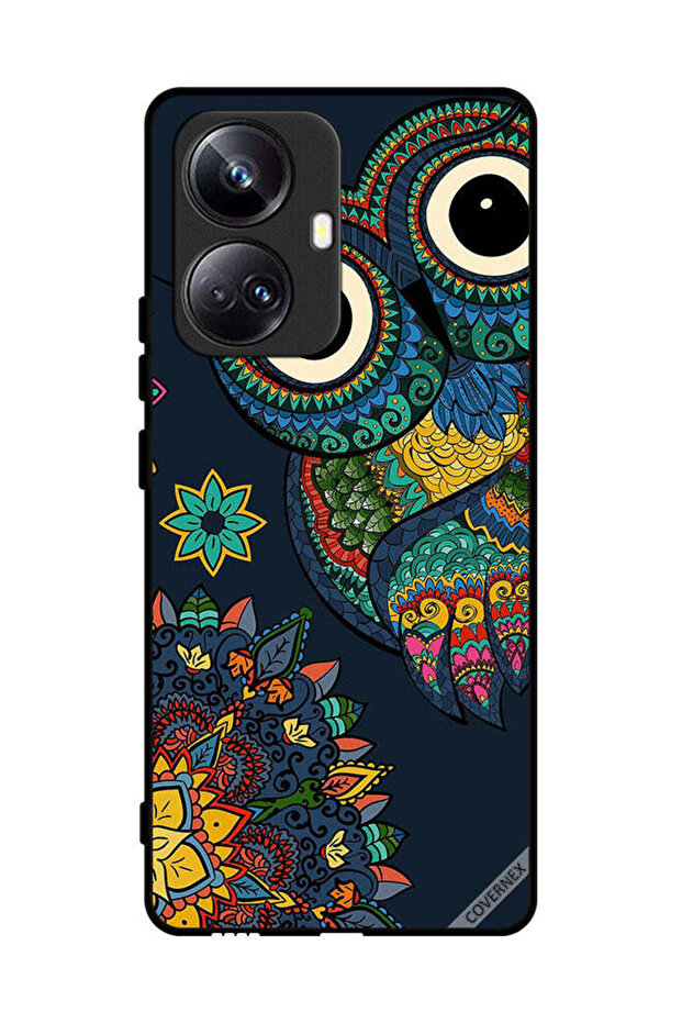 غطاء حماية لهاتف Realme 10 Pro Plus بتصميم بومة زهرية