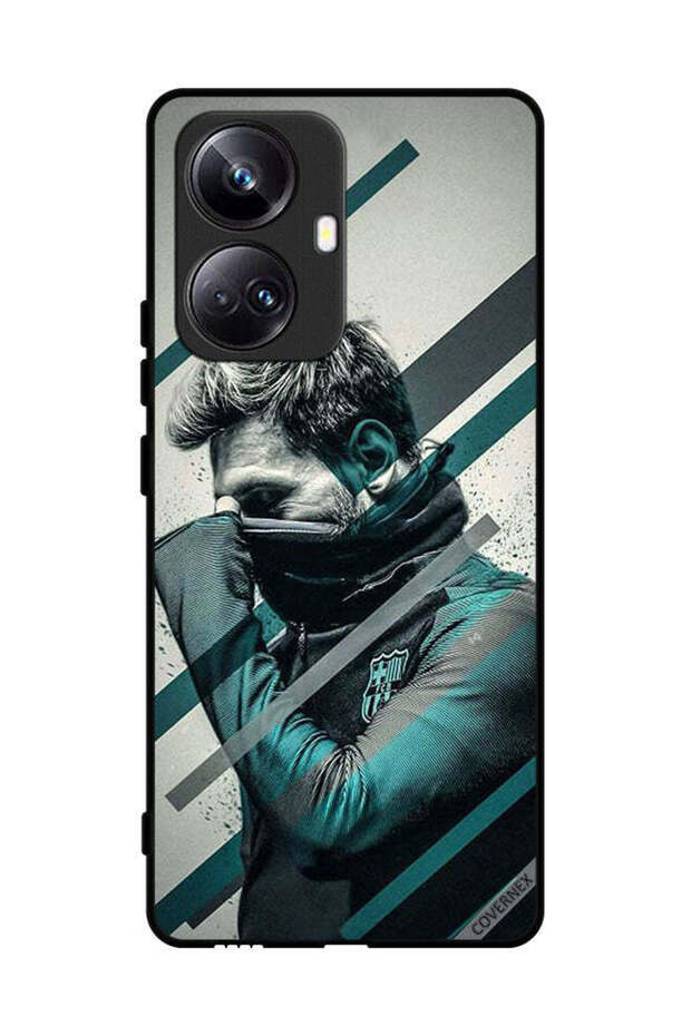 غطاء حماية لهاتف Realme 10 Pro Plus وجه ميسي المختبئ