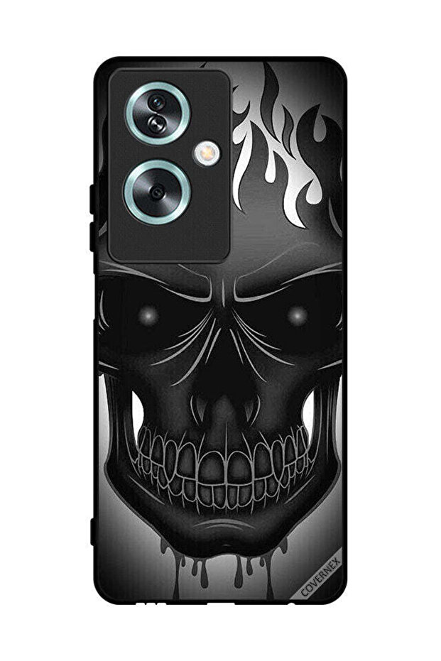غطاء حماية لهاتف Oppo A79 - رسمة جمجمة