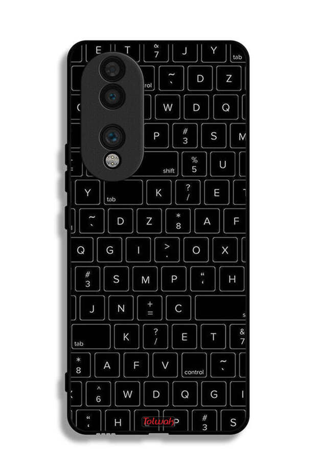 غطاء حماية لهاتف Honor 70 بنمط مفاتيح لوحة المفاتيح العشوائية - 2