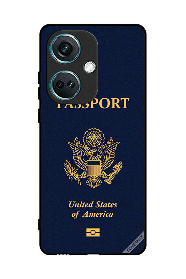 Protective Case Cover For OnePlus Nord CE3 Usa Passport Pattern