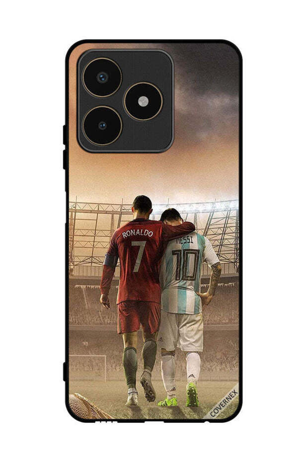 غطاء حماية لهاتف Realme C53 ميسي وكريستيانو رونالدو