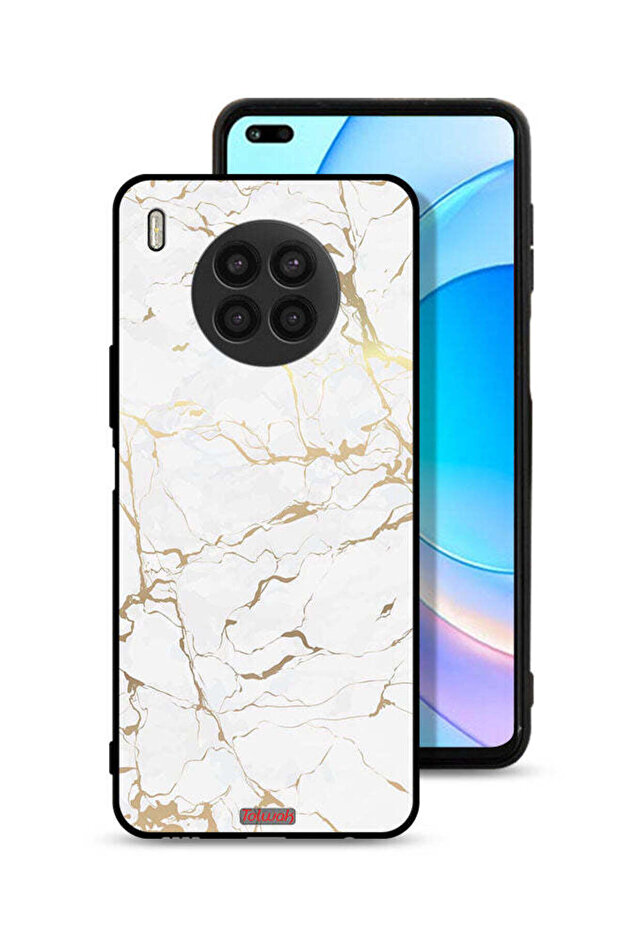 غطاء حماية لهاتف Honor 50 Lite بنمط رخامي - 1