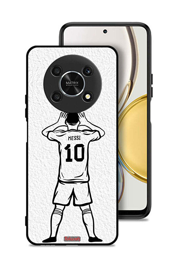 غطاء حماية لهاتف Honor X9 5G برسومات ميسي سكيتش