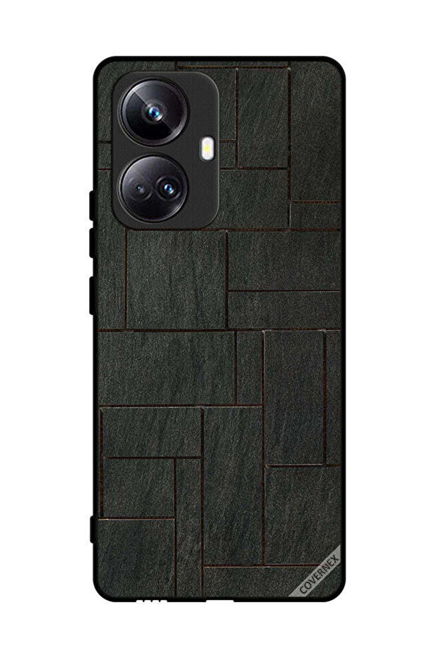 غطاء حماية لهاتف Realme 10 Pro Plus بنمط جداري من الأحجار