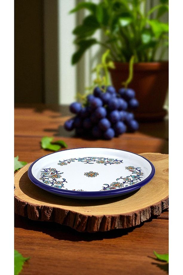 22 Cm Sunum Tepsisi Tek Kişilik Servis Tepsisi Kahve Tepsisi Tabağı Sunum Tabağı Servis Tabağı Çeyiz - 5