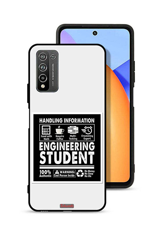 غطاء حماية لهاتف Honor 10X Lite، ملصق طالب هندسة