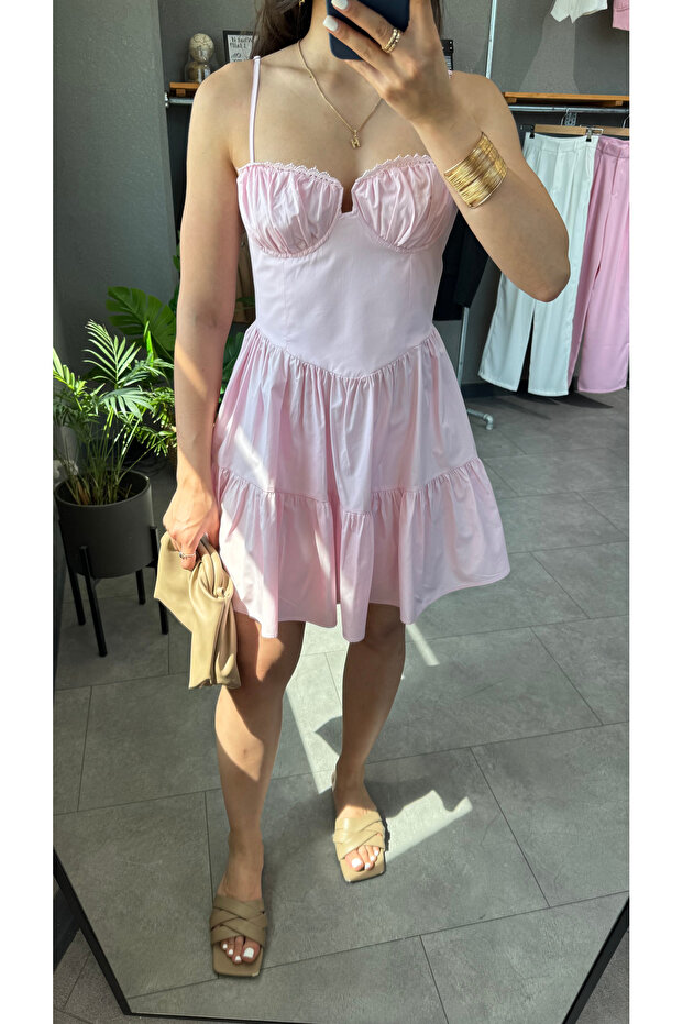 Mini haljina sa dekoltom u obliku srca - 7