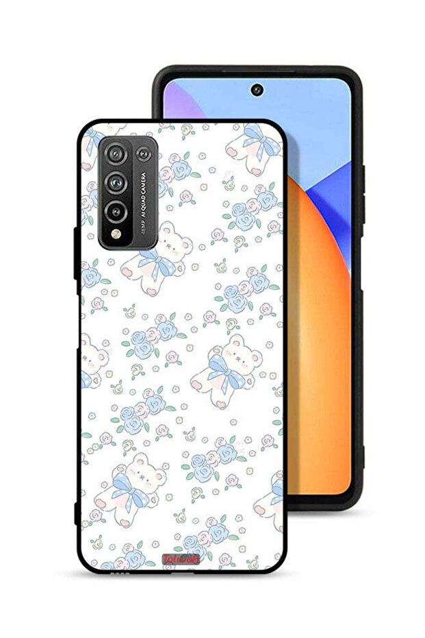 Honor 10X Lite Protective Case Cover Cute Teddy Bear And Flowers Icon