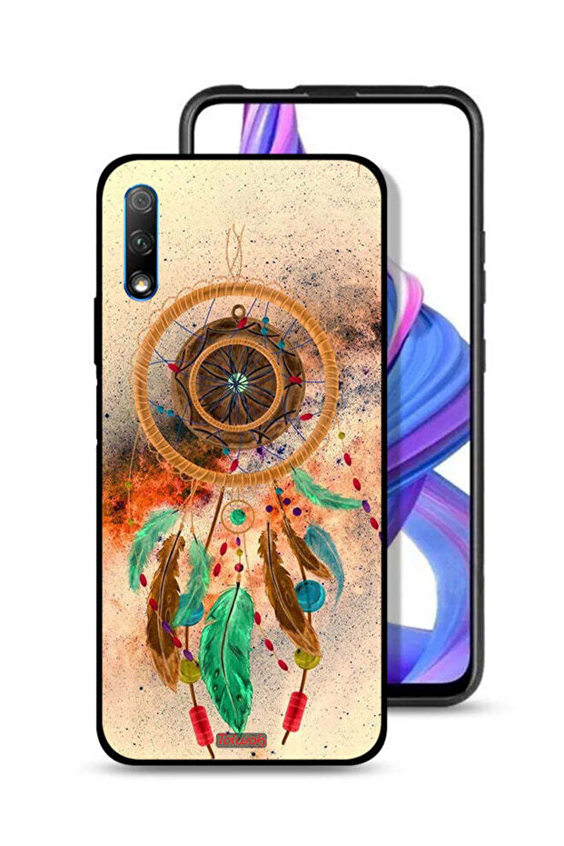 غطاء حماية لهاتف Honor 9X (الصين) بتصميم ريش ماندالا معلق