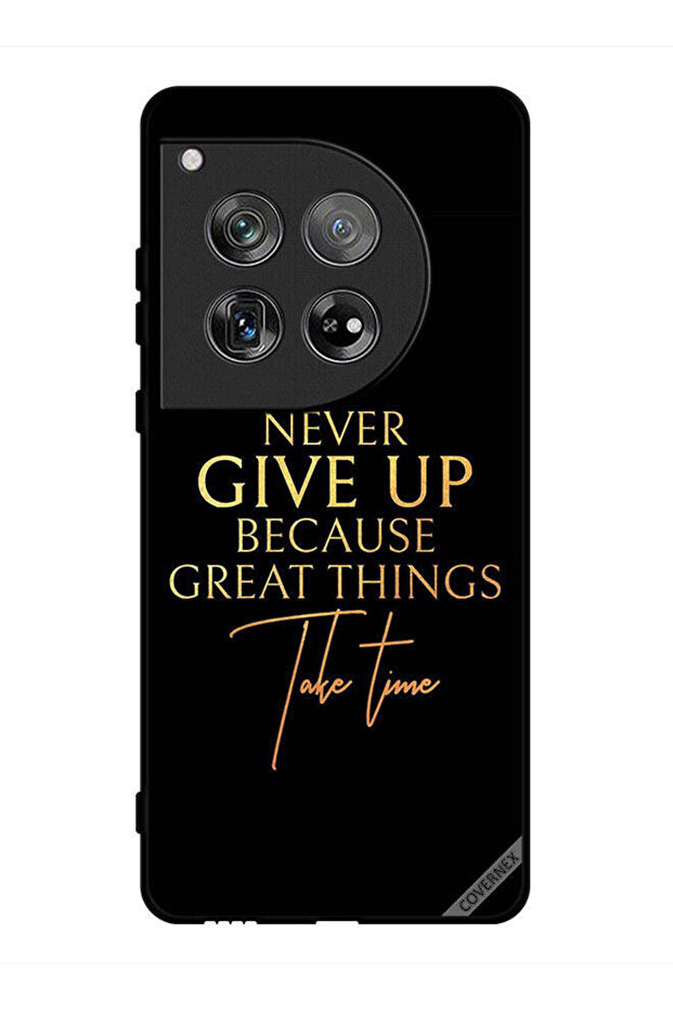غطاء حماية لهاتف OnePlus 12 لا تستسلم أبدًا لأن الأشياء العظيمة تستغرق وقتًا