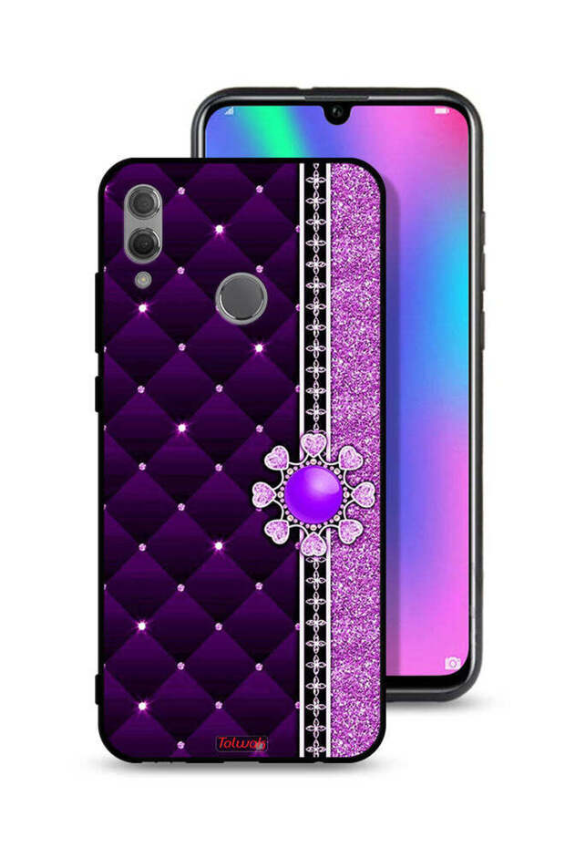 غطاء حماية لهاتف Honor 10 Lite بقلوب لامعة
