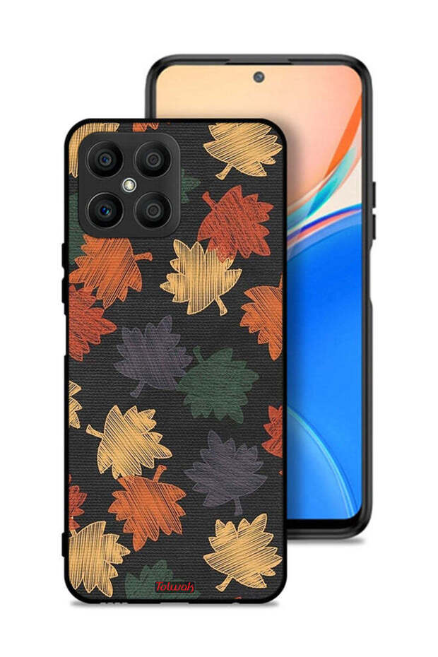 Honor X8 4G Protective Case Cover Autumn Leaves Art