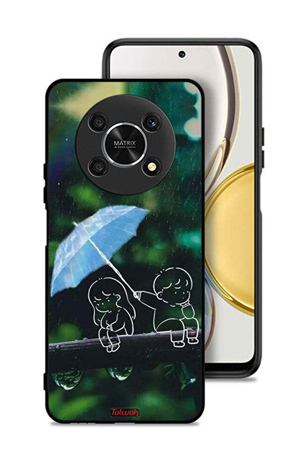 غطاء حماية لهاتف Honor X9 5G برسومات زوجين من الفن التجريدي