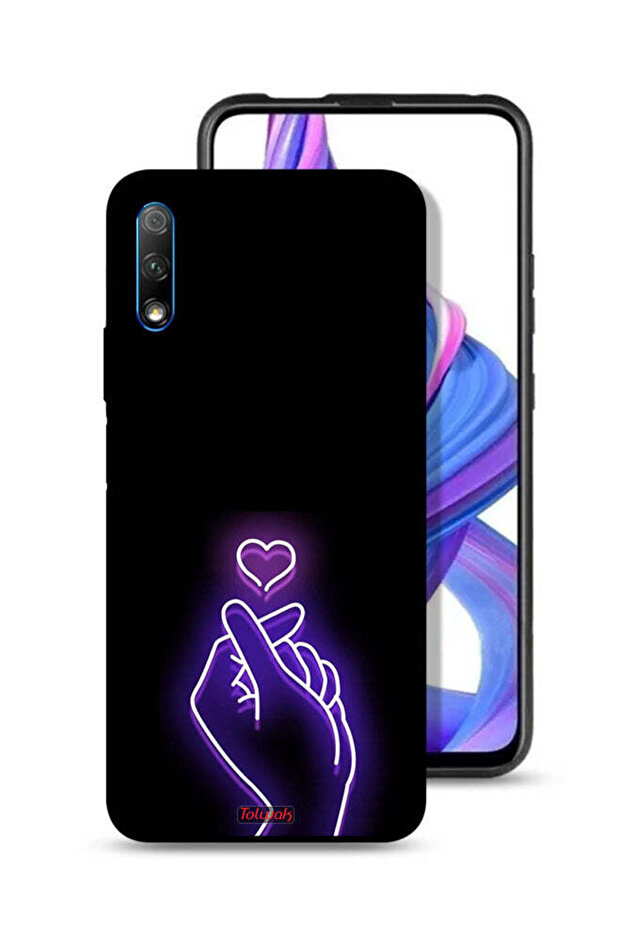 غطاء حماية لهاتف Honor 9X (الصين) بتصميم قلب صغير