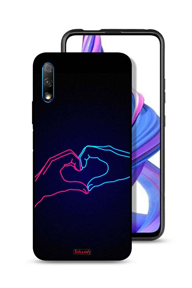 غطاء حماية لهاتف Honor 9X (الصين) بتصميم يد تلامس القلب