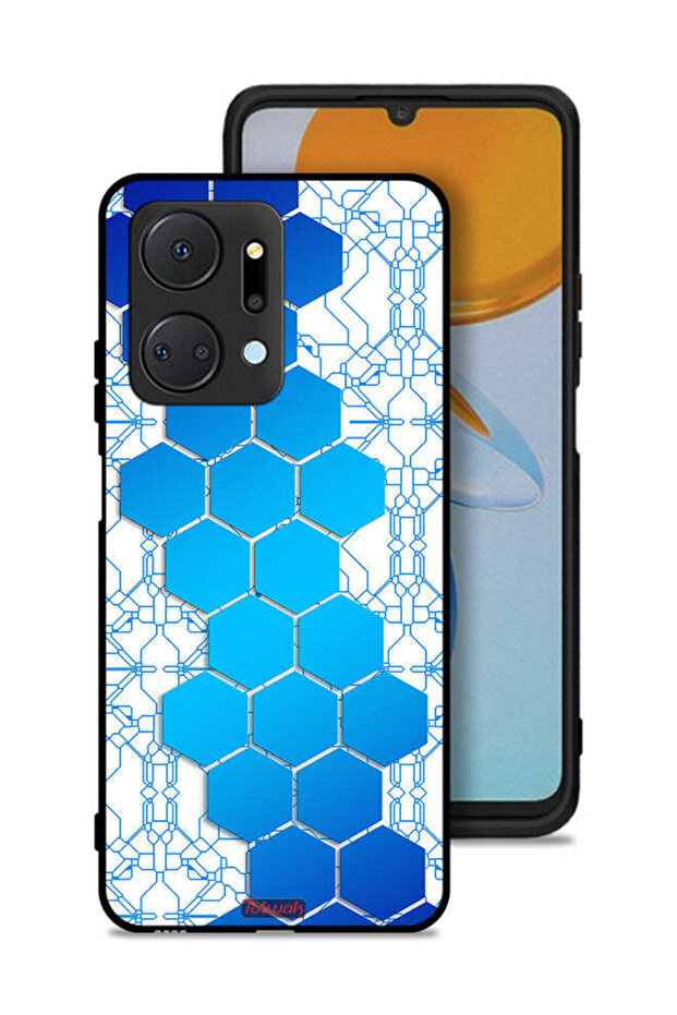 غطاء حماية لهاتف Honor X7a بشعار Honeycomb Hexagon Icon Networks