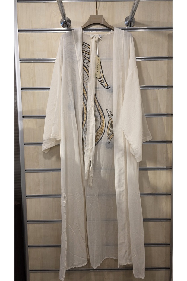 Kimono Wave Pattern Raw Cotton - 4
