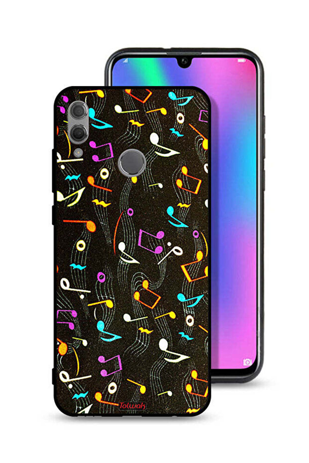 غطاء حماية لهاتف Honor 10 Lite بنمط قماش موسيقي