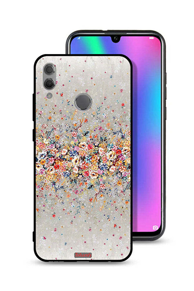 غطاء حماية لهاتف Honor 10 Lite بنقشة زهور صغيرة وفن تجريدي